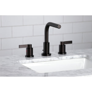 NuvoFusion FSC8955NDL Two-Handle 3-Hole Deck Mount Widespread Bathroom Faucet with Pop-Up Drain, Oil Rubbed Bronze
