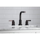 NuvoFusion FSC8955NDL Two-Handle 3-Hole Deck Mount Widespread Bathroom Faucet with Pop-Up Drain, Oil Rubbed Bronze