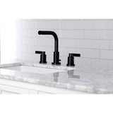 NuvoFusion FSC8955NDL Two-Handle 3-Hole Deck Mount Widespread Bathroom Faucet with Pop-Up Drain, Oil Rubbed Bronze
