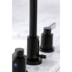 NuvoFusion FSC8955NDL Two-Handle 3-Hole Deck Mount Widespread Bathroom Faucet with Pop-Up Drain, Oil Rubbed Bronze