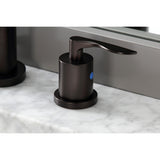 Serena FSC8955SVL Two-Handle 3-Hole Deck Mount Widespread Bathroom Faucet with Pop-Up Drain, Oil Rubbed Bronze