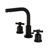 Millennium FSC8955ZX Two-Handle 3-Hole Deck Mount Widespread Bathroom Faucet with Pop-Up Drain, Oil Rubbed Bronze