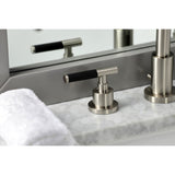 Kaiser FSC8958CKL Two-Handle 3-Hole Deck Mount Widespread Bathroom Faucet with Pop-Up Drain, Brushed Nickel
