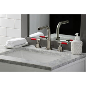 Kaiser FSC8958CKL Two-Handle 3-Hole Deck Mount Widespread Bathroom Faucet with Pop-Up Drain, Brushed Nickel