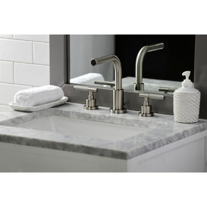 Kaiser FSC8958CKL Two-Handle 3-Hole Deck Mount Widespread Bathroom Faucet with Pop-Up Drain, Brushed Nickel