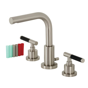 Kaiser FSC8958CKL Two-Handle 3-Hole Deck Mount Widespread Bathroom Faucet with Pop-Up Drain, Brushed Nickel