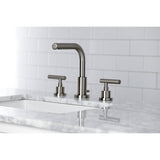 Manhattan FSC8958CML Two-Handle 3-Hole Deck Mount Widespread Bathroom Faucet with Pop-Up Drain, Brushed Nickel