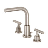 Manhattan FSC8958CML Two-Handle 3-Hole Deck Mount Widespread Bathroom Faucet with Pop-Up Drain, Brushed Nickel