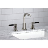 Kaiser FSC8958DKL Two-Handle 3-Hole Deck Mount Widespread Bathroom Faucet with Pop-Up Drain, Brushed Nickel