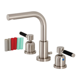 Kaiser FSC8958DKL Two-Handle 3-Hole Deck Mount Widespread Bathroom Faucet with Pop-Up Drain, Brushed Nickel