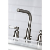 Paris FSC8958DPL Two-Handle 3-Hole Deck Mount Widespread Bathroom Faucet with Pop-Up Drain, Brushed Nickel