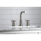 Concord FSC8958DX Two-Handle 3-Hole Deck Mount Widespread Bathroom Faucet with Pop-Up Drain, Brushed Nickel