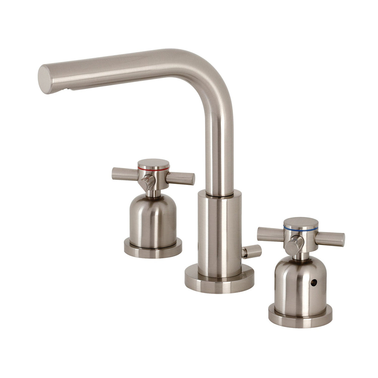 Concord FSC8958DX Two-Handle 3-Hole Deck Mount Widespread Bathroom Faucet with Pop-Up Drain, Brushed Nickel