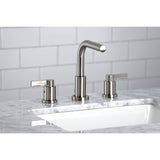 NuvoFusion FSC8958NDL Two-Handle 3-Hole Deck Mount Widespread Bathroom Faucet with Pop-Up Drain, Brushed Nickel