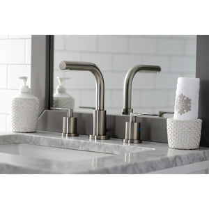 Serena FSC8958SVL Two-Handle 3-Hole Deck Mount Widespread Bathroom Faucet with Pop-Up Drain, Brushed Nickel