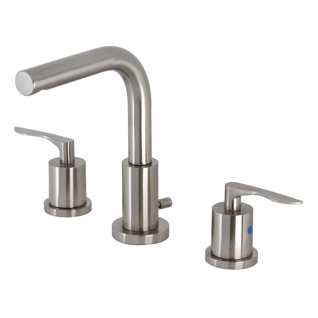 Serena FSC8958SVL Two-Handle 3-Hole Deck Mount Widespread Bathroom Faucet with Pop-Up Drain, Brushed Nickel