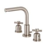 Millennium FSC8958ZX Two-Handle 3-Hole Deck Mount Widespread Bathroom Faucet with Pop-Up Drain, Brushed Nickel