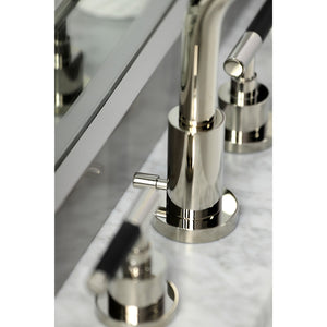 Kaiser FSC8959CKL Two-Handle 3-Hole Deck Mount Widespread Bathroom Faucet with Pop-Up Drain, Polished Nickel