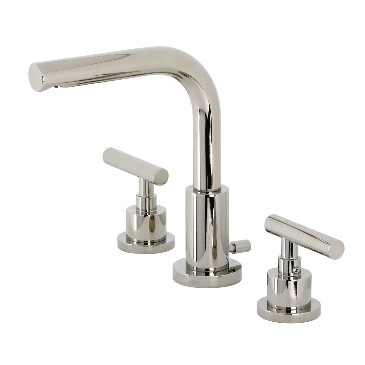 Manhattan FSC8959CML Two-Handle 3-Hole Deck Mount Widespread Bathroom Faucet with Pop-Up Drain, Polished Nickel