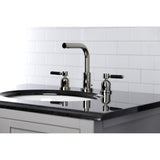 Kaiser FSC8959DKL Two-Handle 3-Hole Deck Mount Widespread Bathroom Faucet with Pop-Up Drain, Polished Nickel