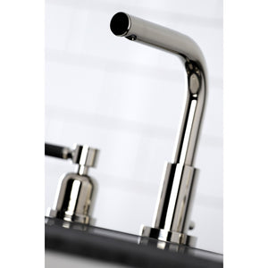 Kaiser FSC8959DKL Two-Handle 3-Hole Deck Mount Widespread Bathroom Faucet with Pop-Up Drain, Polished Nickel