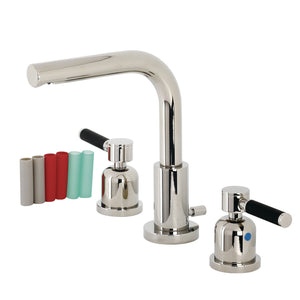 Kaiser FSC8959DKL Two-Handle 3-Hole Deck Mount Widespread Bathroom Faucet with Pop-Up Drain, Polished Nickel