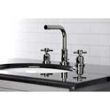 Concord FSC8959DX Two-Handle 3-Hole Deck Mount Widespread Bathroom Faucet with Pop-Up Drain, Polished Nickel