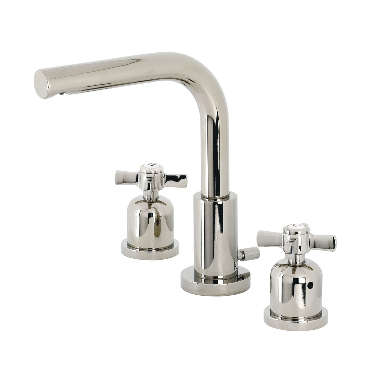 Millennium FSC8959ZX Two-Handle 3-Hole Deck Mount Widespread Bathroom Faucet with Pop-Up Drain, Polished Nickel