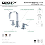 Concord FSC8961DL Two-Handle 3-Hole Deck Mount Widespread Bathroom Faucet with Pop-Up Drain, Polished Chrome