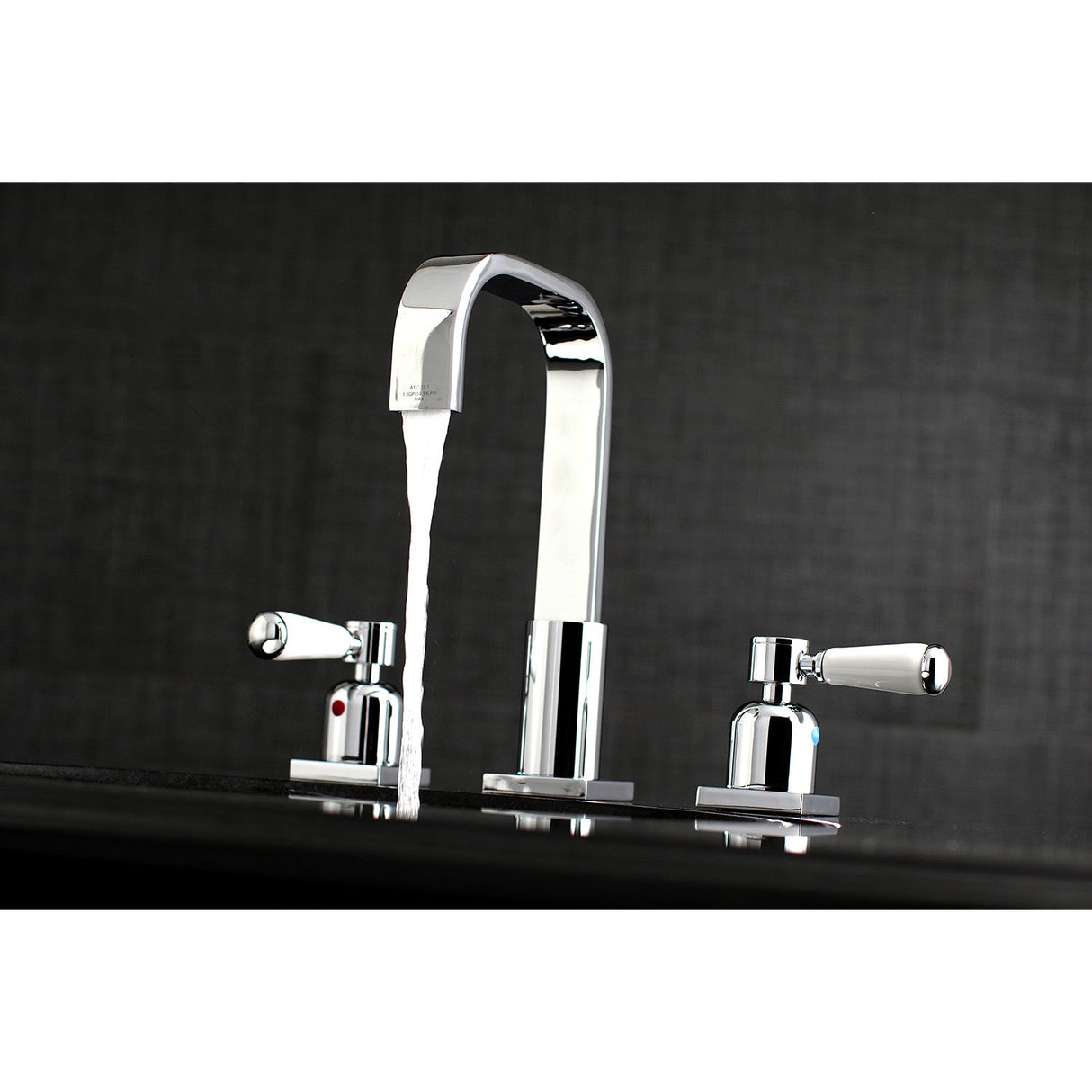 Paris FSC8961DPL Two-Handle 3-Hole Deck Mount Widespread Bathroom Faucet with Pop-Up Drain, Polished Chrome