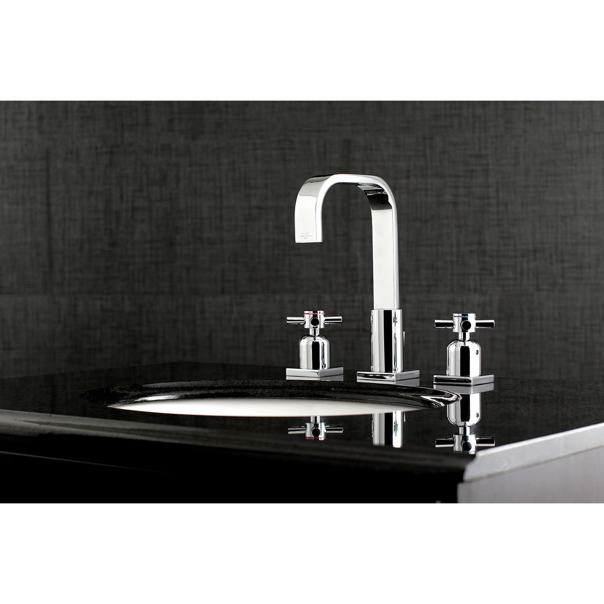 Concord FSC8961DX Two-Handle 3-Hole Deck Mount Widespread Bathroom Faucet with Pop-Up Drain, Polished Chrome