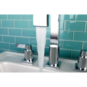 NuvoFusion FSC8961NDL Two-Handle 3-Hole Deck Mount Widespread Bathroom Faucet with Pop-Up Drain, Polished Chrome