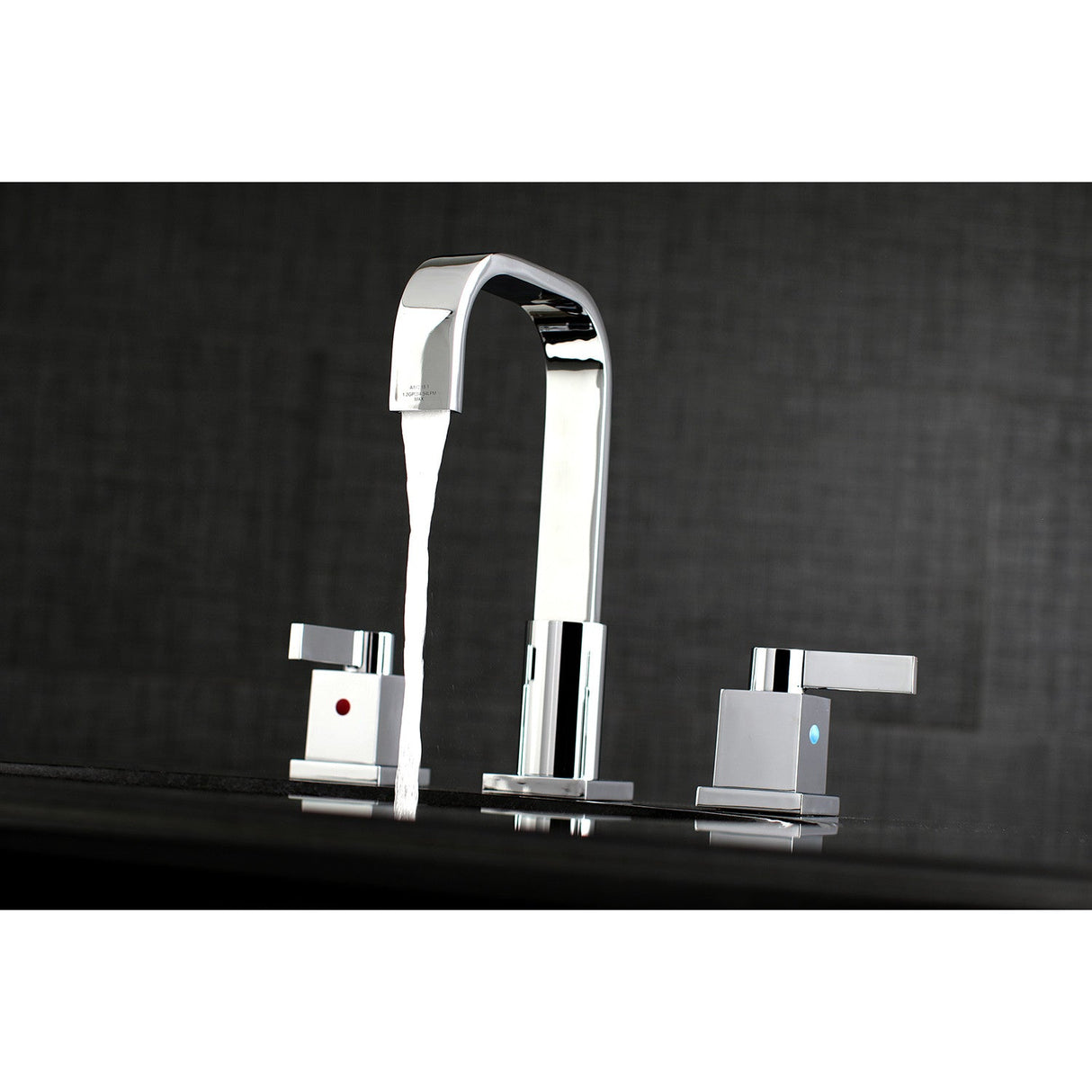 Meridian FSC8961NQL Two-Handle 3-Hole Deck Mount Widespread Bathroom Faucet with Pop-Up Drain, Polished Chrome