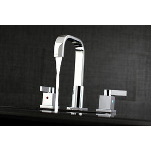 Meridian FSC8961NQL Two-Handle 3-Hole Deck Mount Widespread Bathroom Faucet with Pop-Up Drain, Polished Chrome