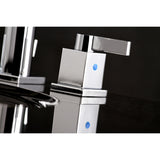 Meridian FSC8961NQL Two-Handle 3-Hole Deck Mount Widespread Bathroom Faucet with Pop-Up Drain, Polished Chrome