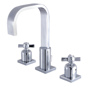 Millennium FSC8961ZX Two-Handle 3-Hole Deck Mount Widespread Bathroom Faucet with Pop-Up Drain, Polished Chrome