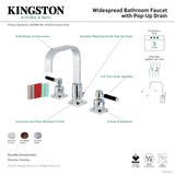 Kaiser FSC8965DKL Two-Handle 3-Hole Deck Mount Widespread Bathroom Faucet with Pop-Up Drain, Oil Rubbed Bronze