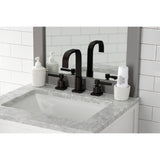 Kaiser FSC8965DKL Two-Handle 3-Hole Deck Mount Widespread Bathroom Faucet with Pop-Up Drain, Oil Rubbed Bronze