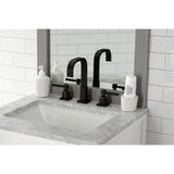 Concord FSC8965DL Two-Handle 3-Hole Deck Mount Widespread Bathroom Faucet with Pop-Up Drain, Oil Rubbed Bronze