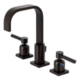 Concord FSC8965DL Two-Handle 3-Hole Deck Mount Widespread Bathroom Faucet with Pop-Up Drain, Oil Rubbed Bronze