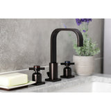 Concord FSC8965DX Two-Handle 3-Hole Deck Mount Widespread Bathroom Faucet with Pop-Up Drain, Oil Rubbed Bronze