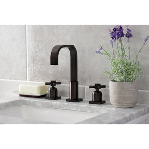 Concord FSC8965DX Two-Handle 3-Hole Deck Mount Widespread Bathroom Faucet with Pop-Up Drain, Oil Rubbed Bronze