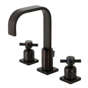 Concord FSC8965DX Two-Handle 3-Hole Deck Mount Widespread Bathroom Faucet with Pop-Up Drain, Oil Rubbed Bronze