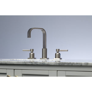 Concord FSC8968DL Two-Handle 3-Hole Deck Mount Widespread Bathroom Faucet with Pop-Up Drain, Brushed Nickel