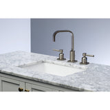 Concord FSC8968DL Two-Handle 3-Hole Deck Mount Widespread Bathroom Faucet with Pop-Up Drain, Brushed Nickel