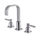 Concord FSC8968DL Two-Handle 3-Hole Deck Mount Widespread Bathroom Faucet with Pop-Up Drain, Brushed Nickel