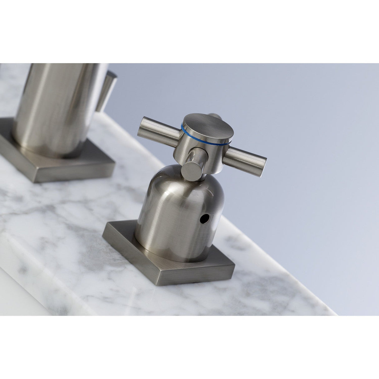 Concord FSC8968DX Two-Handle 3-Hole Deck Mount Widespread Bathroom Faucet with Pop-Up Drain, Brushed Nickel