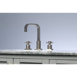 Concord FSC8968DX Two-Handle 3-Hole Deck Mount Widespread Bathroom Faucet with Pop-Up Drain, Brushed Nickel