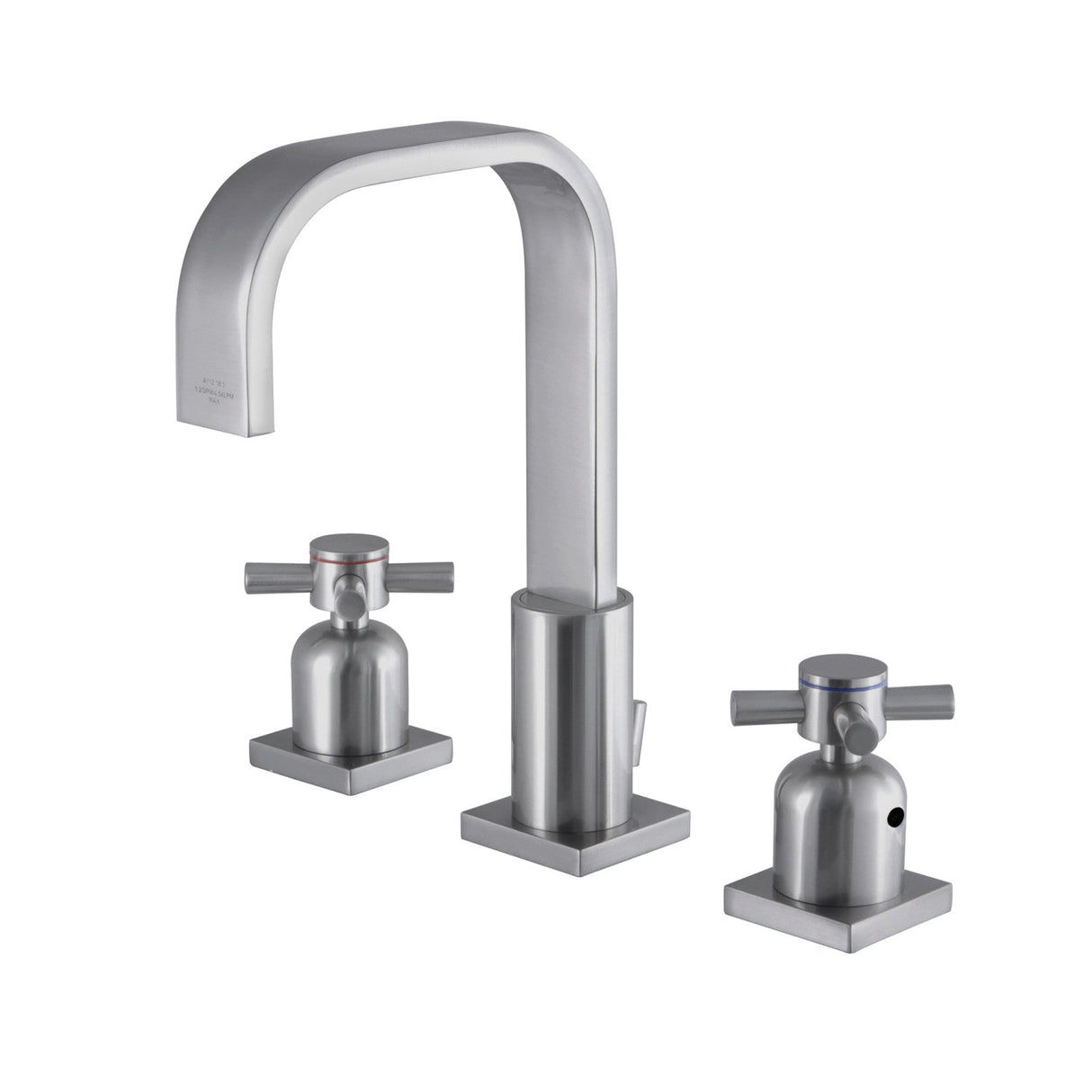 Concord FSC8968DX Two-Handle 3-Hole Deck Mount Widespread Bathroom Faucet with Pop-Up Drain, Brushed Nickel