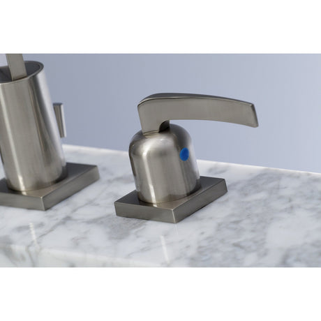 Centurion FSC8968EFL Two-Handle 3-Hole Deck Mount Widespread Bathroom Faucet with Pop-Up Drain, Brushed Nickel